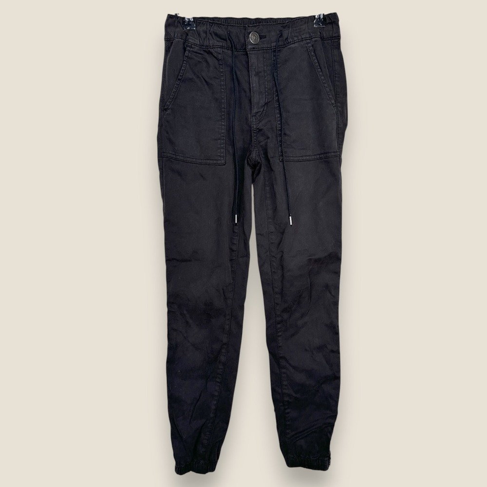American Eagle Outfitters Stretch Jogger Pants Womens Size 0 Black Canvas